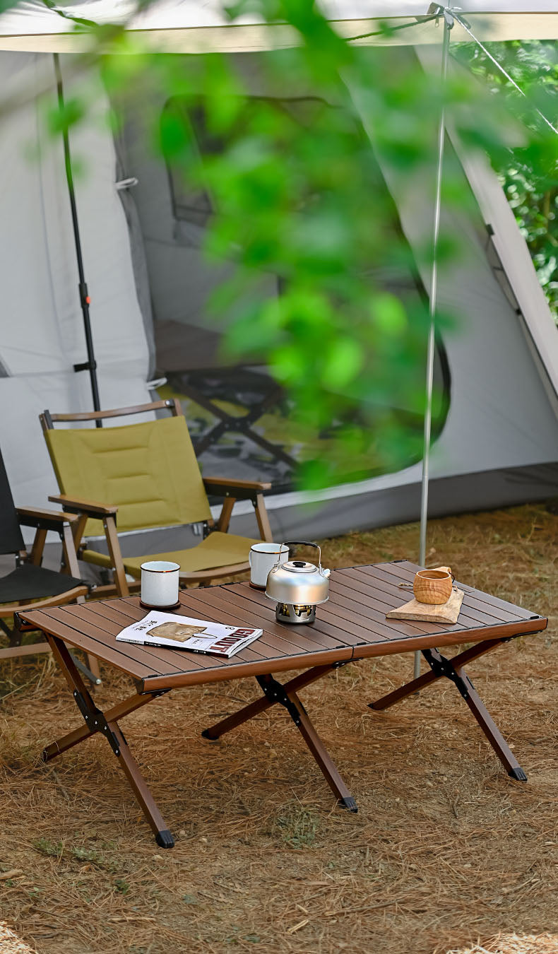 New Design Ultralight Aluminum Foldable Camping Table OEM ODM Foldable Picnic Table Height Adjustable Foldable Camping Table