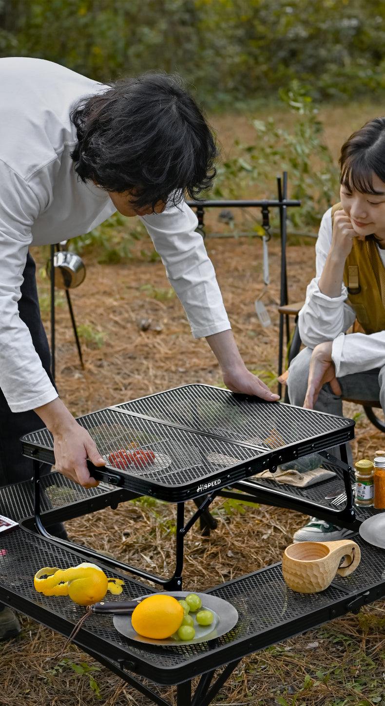 Cooking Accessories Camp Kitchen Lightweight Table Mini Portable BBQ Picnic Beach Metal Mesh Table