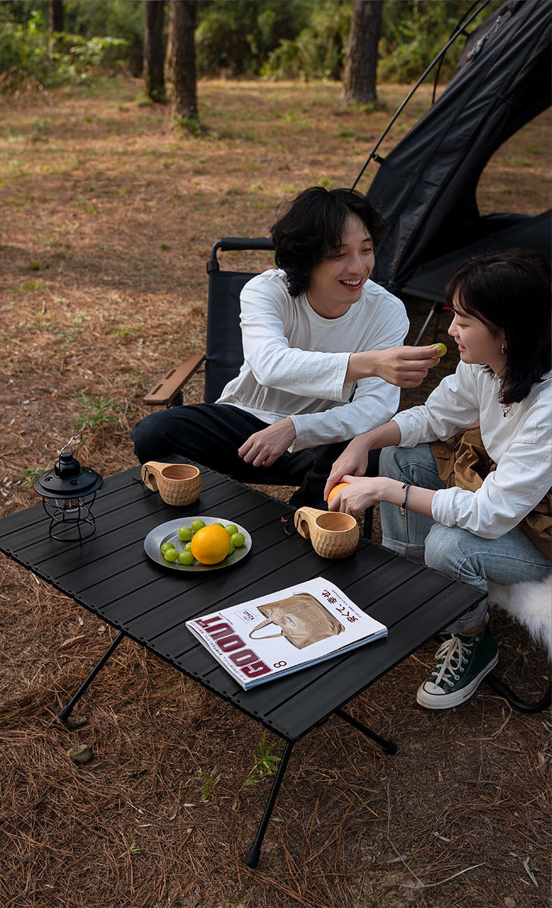Camping Gear Portable Table Roll up Aluminum Alloy Lightweight Folding Table