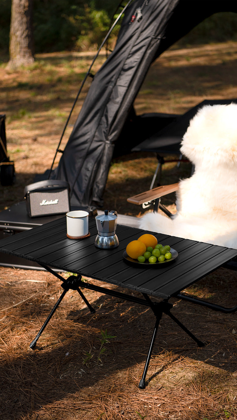 Camping Gear Portable Table Roll up Aluminum Alloy Lightweight Folding Table