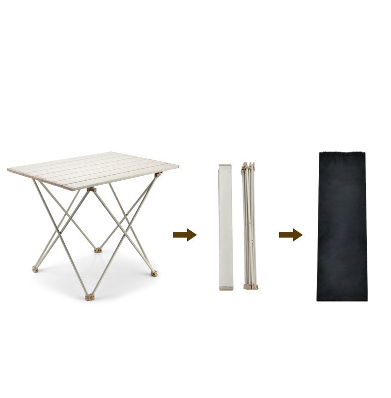 Portable Camping Side Table Ultralight Aluminum Roll up Camping Car Small Folding Tables for Camping