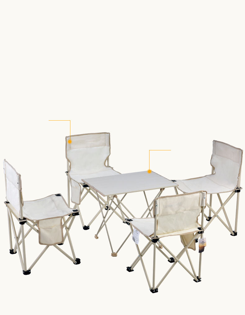 Portable Camping Side Table Ultralight Aluminum Roll up Camping Car Small Folding Tables for Camping