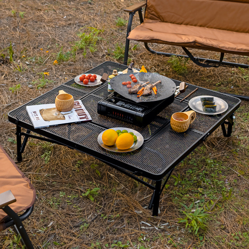 Cooking Accessories Camp Kitchen Lightweight Table Mini Portable BBQ Picnic Beach Metal Mesh Table