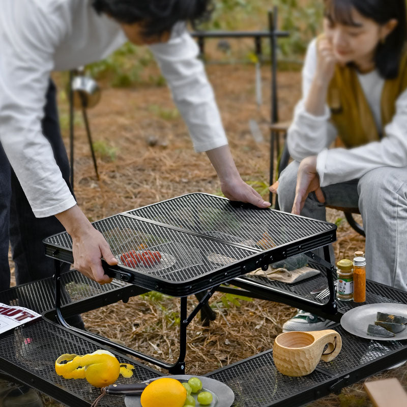 Cooking Accessories Camp Kitchen Lightweight Table Mini Portable BBQ Picnic Beach Metal Mesh Table