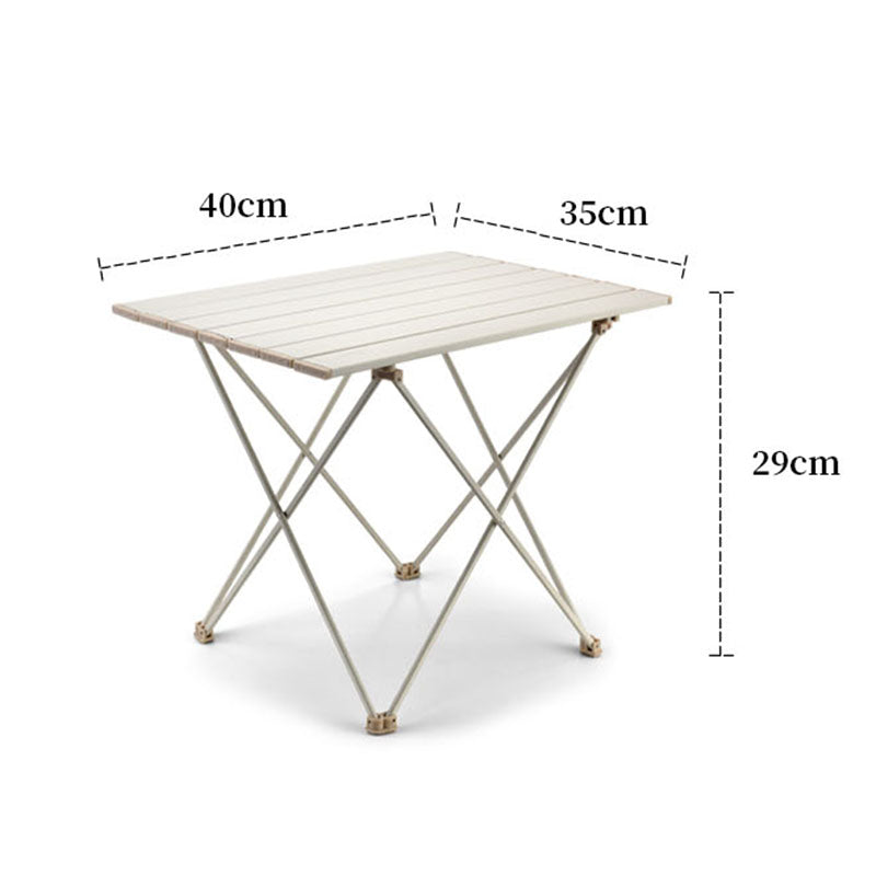 Portable Camping Side Table Ultralight Aluminum Roll up Camping Car Small Folding Tables for Camping