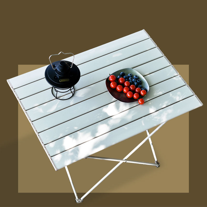 Portable Camping Side Table Ultralight Aluminum Roll up Camping Car Small Folding Tables for Camping