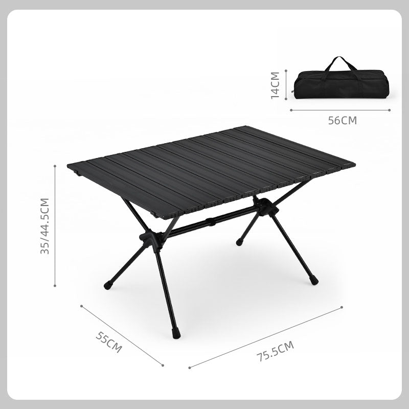 Camping Gear Portable Table Roll up Aluminum Alloy Lightweight Folding Table