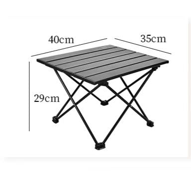 Portable Camping Side Table Ultralight Aluminum Roll up Camping Car Small Folding Tables for Camping