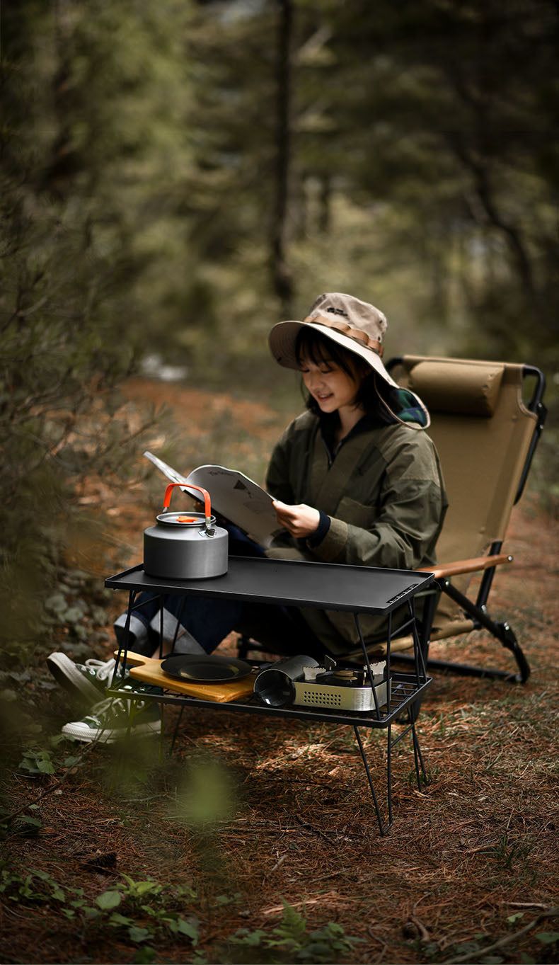 Table Camping Bamboo Dining Mesh Table Outdoor Portable Barbecue Tableware Draining Mesh Table