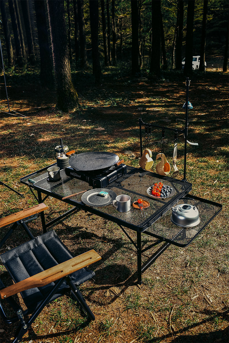 Folding Fire Pit Camping Table and Cooking Mini Folding and Portable Wine Table for Outdoors