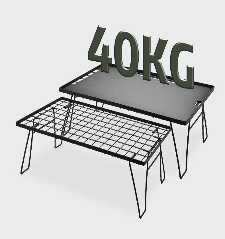 Table Camping Bamboo Dining Mesh Table Outdoor Portable Barbecue Tableware Draining Mesh Table