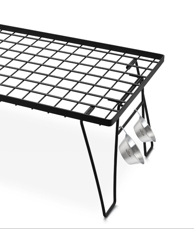 Table Camping Bamboo Dining Mesh Table Outdoor Portable Barbecue Tableware Draining Mesh Table
