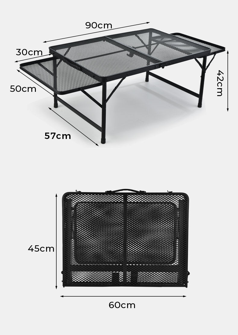 Folding Fire Pit Camping Table and Cooking Mini Folding and Portable Wine Table for Outdoors