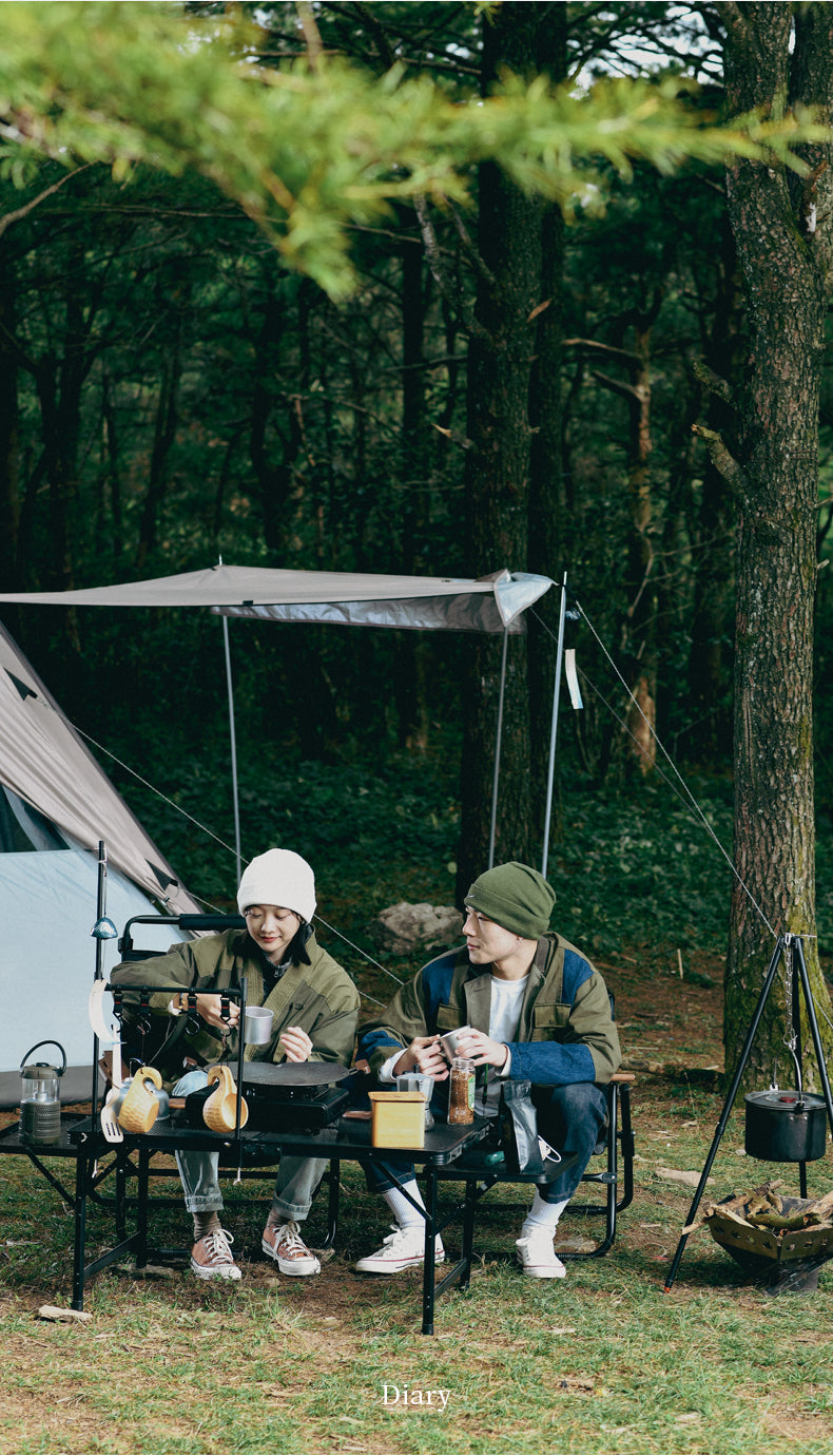 Folding Fire Pit Camping Table and Cooking Mini Folding and Portable Wine Table for Outdoors