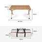 Beach Folding Wood Table Roll up Folding Low Picnic Wooden Table with Folding Legs