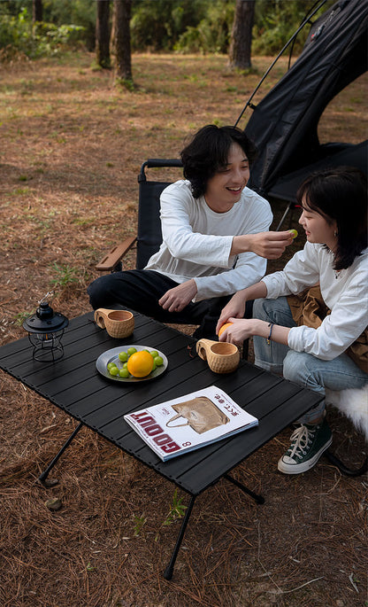 Camping Gear Portable Table Roll up Aluminum Alloy Lightweight Folding Table