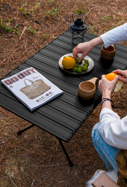 Camping Gear Portable Table Roll up Aluminum Alloy Lightweight Folding Table