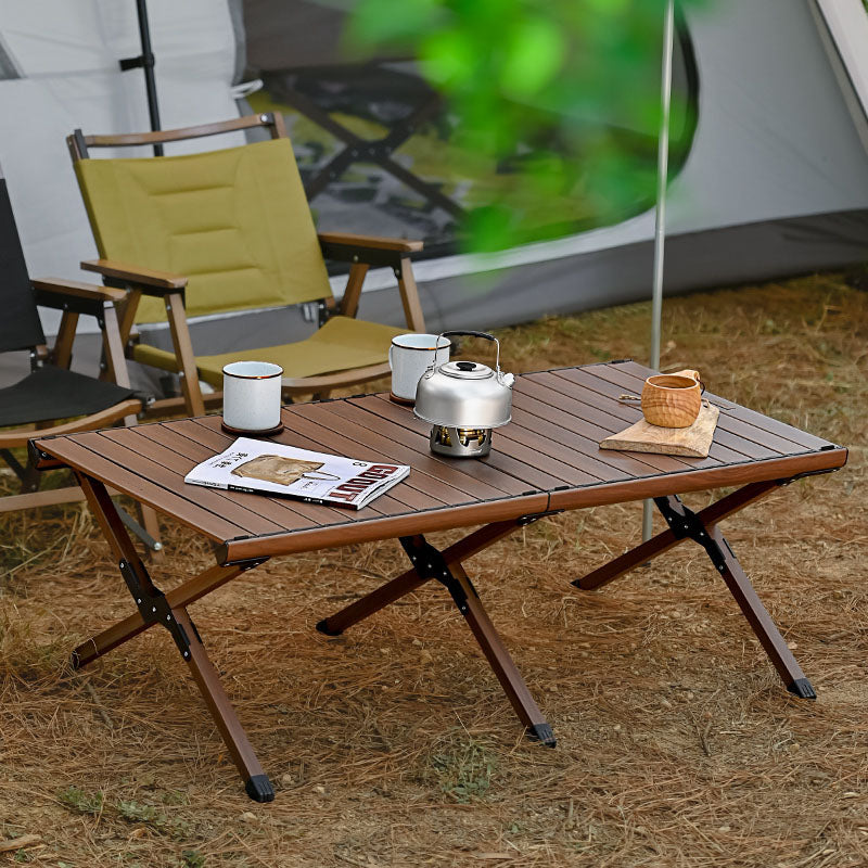 New Design Ultralight Aluminum Foldable Camping Table OEM ODM Foldable Picnic Table Height Adjustable Foldable Camping Table