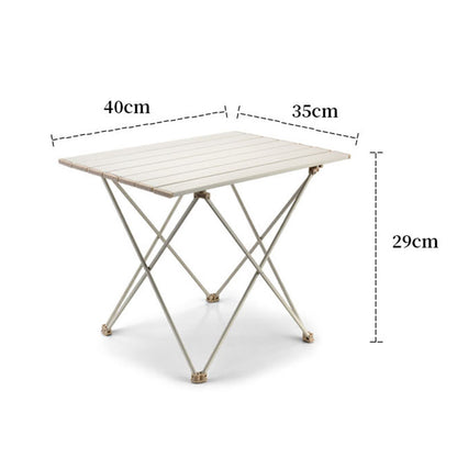 Portable Camping Side Table Ultralight Aluminum Roll up Camping Car Small Folding Tables for Camping
