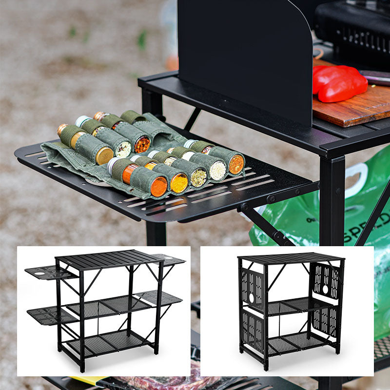 Folding Fire Pit Camping Table and Cooking Mini Folding and Portable Wine Table for Outdoors