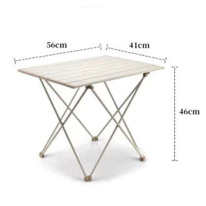 Portable Camping Side Table Ultralight Aluminum Roll up Camping Car Small Folding Tables for Camping