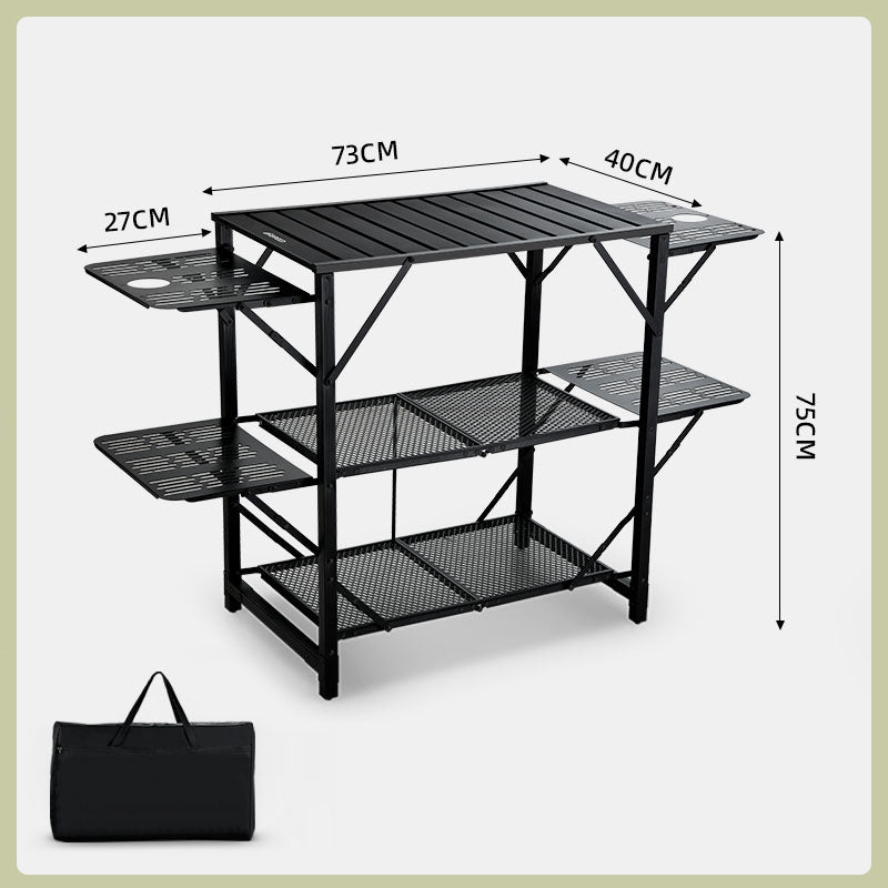 Folding Fire Pit Camping Table and Cooking Mini Folding and Portable Wine Table for Outdoors