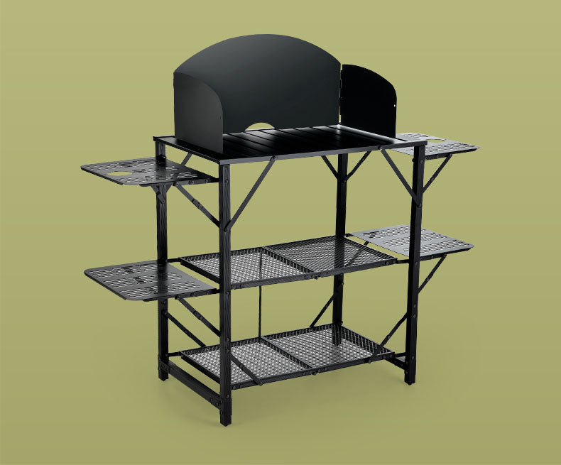 Folding Fire Pit Camping Table and Cooking Mini Folding and Portable Wine Table for Outdoors