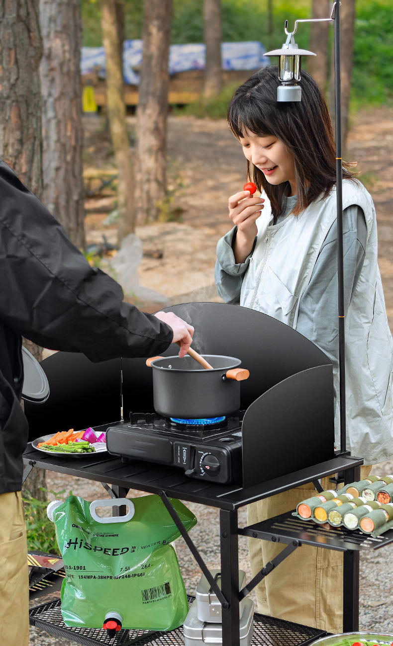 Folding Fire Pit Camping Table and Cooking Mini Folding and Portable Wine Table for Outdoors