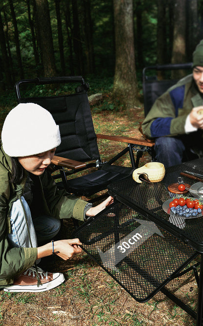 Folding Fire Pit Camping Table and Cooking Mini Folding and Portable Wine Table for Outdoors