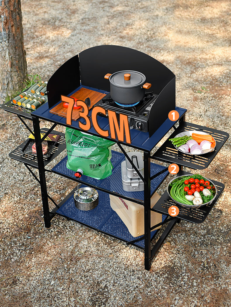 Folding Fire Pit Camping Table and Cooking Mini Folding and Portable Wine Table for Outdoors