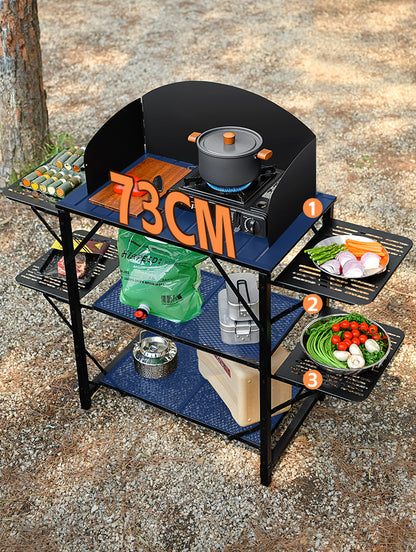 Folding Fire Pit Camping Table and Cooking Mini Folding and Portable Wine Table for Outdoors