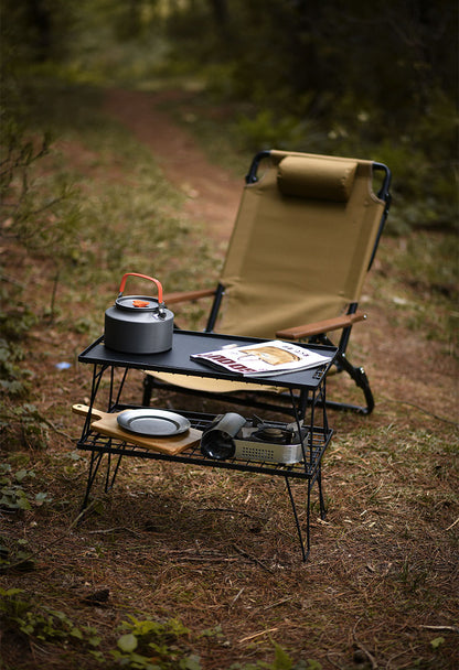 Table Camping Bamboo Dining Mesh Table Outdoor Portable Barbecue Tableware Draining Mesh Table
