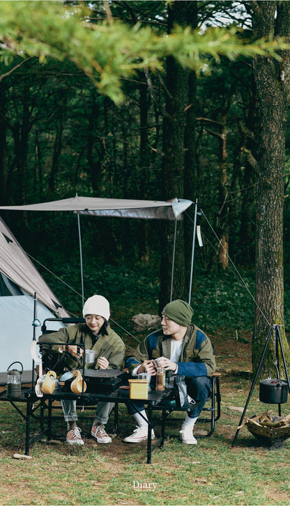 Folding Fire Pit Camping Table and Cooking Mini Folding and Portable Wine Table for Outdoors
